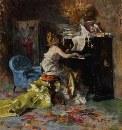 Vrouw aan de piano door Giovanni Boldini